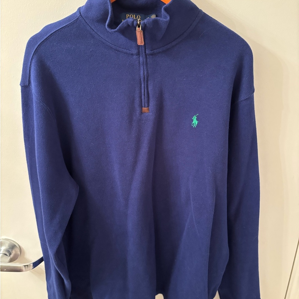 Polo Ralph Lauren Blue Quarter-Zip Pullover